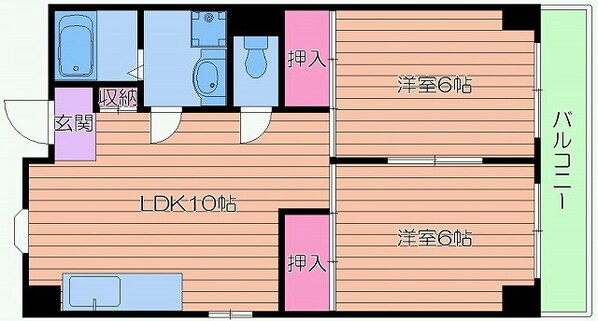 サンライズツイン関目２号館の物件間取画像